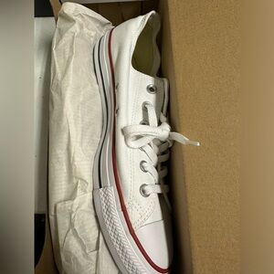 Brand new women’s white converse shoes